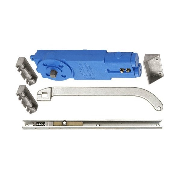 Aluminum Adjustable Spring Power Multi Size 105DegHold Open Overhead Concealed Closer W/ U-Offset S